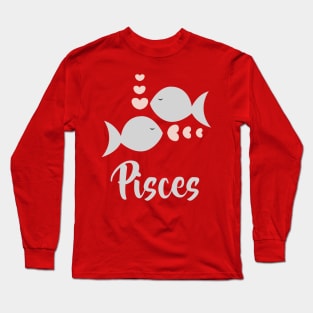 Pisces Feb 19 - March 20 - Water sign - Zodiac symbols Long Sleeve T-Shirt